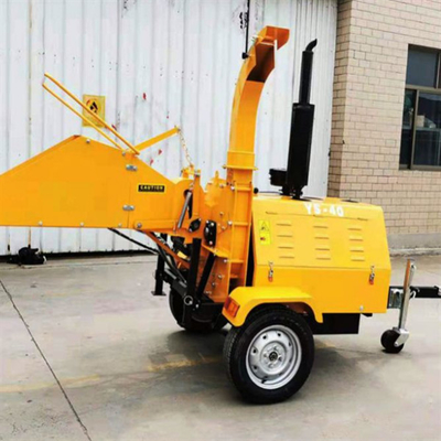 हाई स्पीड वुड लॉग चिपर मशीन 0.8t / H Pto पावर्ड चिपर श्रेडर 44 × 38cm