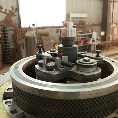 फ्लैट डाई लकड़ी छर्रों मशीन 1100 किग्रा / एच 800 किग्रा / एच एनर्जी सेविंग रस्टप्रूफ