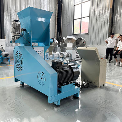 Single Screw Extruder Fish Feed Pellet Machine with 100-2000 kg/h Capacity, Stainless Steel Construction and Easy Operation