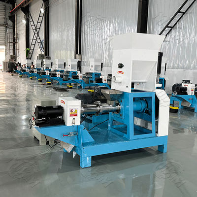floating fish feed extruder machine designed for producing sinking and simple floating fish feed pellets using twin screw extrusion technology