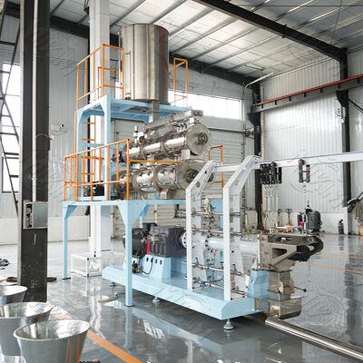 Hot Sale 0.1-6ton/h Dry Wet Pet Dog Cat Food Fish Feed Pellet Extruder Producing Machinery Plant Wet Type Tilapia Floating Fish Feed Mill Pellet Twin Screw Extruder Making Machine