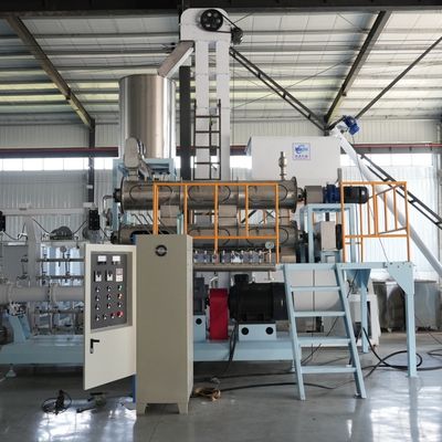 मछली और पक्षी फ़ीड के लिए नई ट्विन-स्क्रू स्टेनलेस स्टील पालतू कुत्ता और बिल्ली के भोजन एक्सट्रूडर मशीन 250-6000KG/H क्षमता