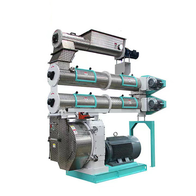 500KG / H स्वचालित गोली बनाने की मशीन PLC नियंत्रण चारा गोली मिल